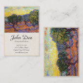 Olivenbäume, orange Himmel Van Gogh Vincent Visitenkarte (Vorne/Hinten)