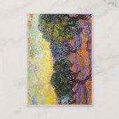 Olivenbäume, orange Himmel Van Gogh Vincent Visitenkarte (Rückseite)