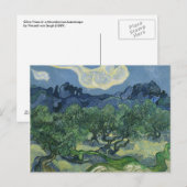 Olivenbaume Postkarte (Vorne/Hinten)