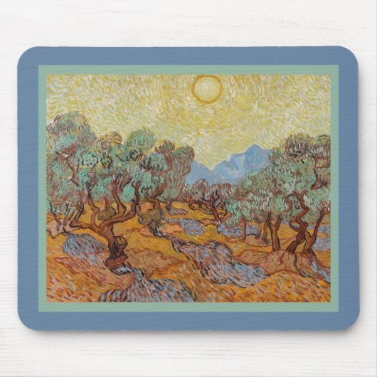 Olivenbäume Vincent Van Gogh Impressionismus Repli Mousepad (Vorne)