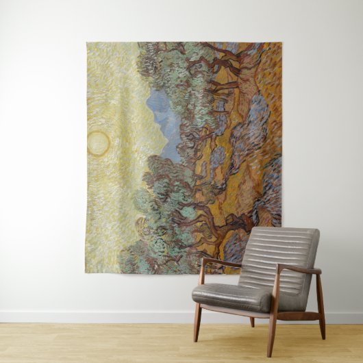 Olivenbäume, Vincent van Gogh Wandteppich (Beispiel)