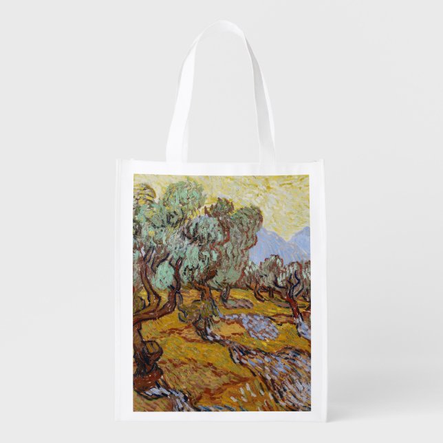 Olivenbäume Vincent van Goghs |, 1889 Wiederverwendbare Einkaufstasche (Vorderseite)
