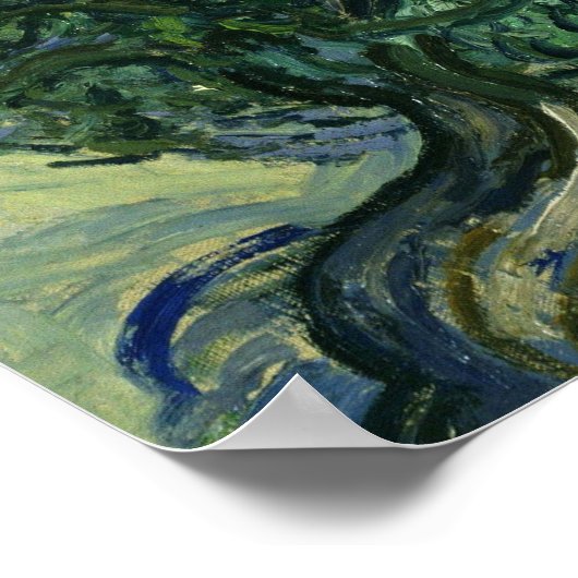 Olivenbäume von Van Gogh Poster (Ecke)