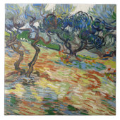 Olivenbäume von Vincent Van Gogh Fliese (Vorderseite)