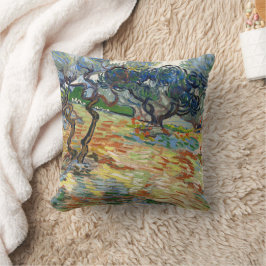 Olivenbäume von Vincent Van Gogh Kissen