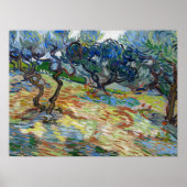 Olivenbäume von Vincent van Gogh Poster (Vorne)