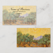 Olivenbäume w Gelber Himmel, Sonne von Vincent van Visitenkarte (Vorne/Hinten)