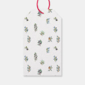 Olivenbäume Wasserfarbe Zweige Hochzeit danke Geschenkanhänger (Rückseite)