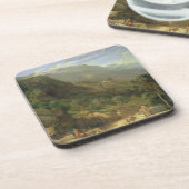 Olivenbaumgruppen bei Varenna, See Como, Italien, Getränkeuntersetzer (Linke Seite)