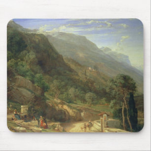 Olivenbaumgruppen bei Varenna, See Como, Italien, Mousepad