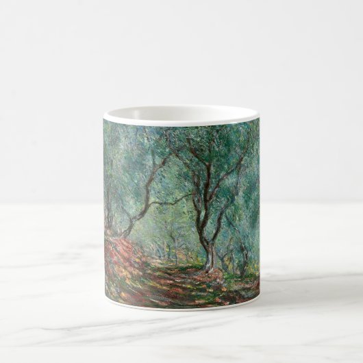 Olivenbaumholz im Moreno Gardens (von Monet) Kaffeetasse (Mittel)