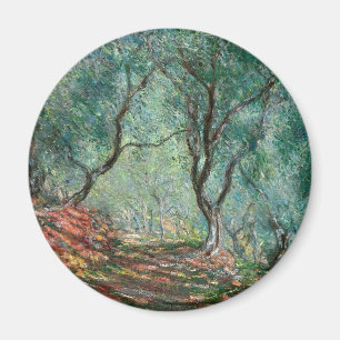 Olivenbaumholz im Moreno Gardens (von Monet) Magnet