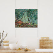 Olivenbaumholz im Moreno Gardens (von Monet) Poster (Küche)