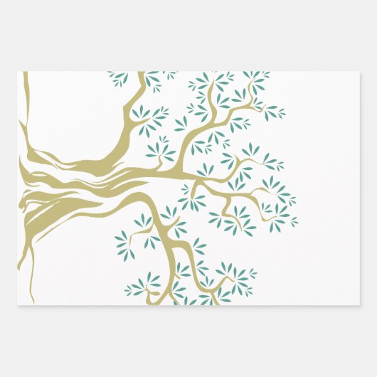 Olivenbaumskizze Geschenkpapier Set (Vorderseite 3)