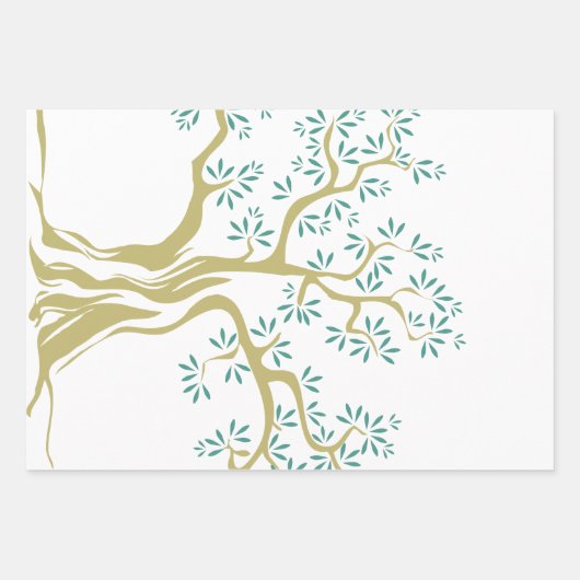 Olivenbaumskizze Geschenkpapier Set (Vorderseite 2)