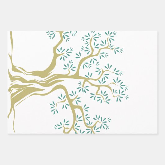 Olivenbaumskizze Geschenkpapier Set (Vorderseite)