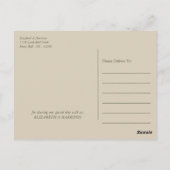 Olivenbaumzweig, rustikal & minimalistisch Vielen  Postkarte (Rückseite)