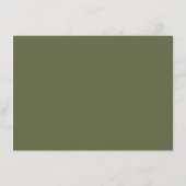 Olivenbaumzweig, rustikale und minimalistische Det Begleitkarte (Rückseite)