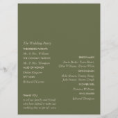 Olivenbaumzweig, rustikale und minimalistische Hoc Programm (Rückseite)