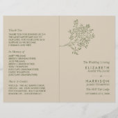 Olivenbaumzweig, Rustikales Hochzeitsprogramm (Vorderseite)