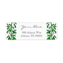 Olivenblättrige Grünpflanzen Editierbare Rücksende