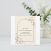 Olivenbotanische Save-the-Date-Karte Save The Date (Stehend Vorderseite)