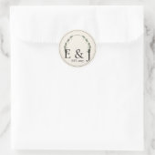 Olivenbotanisches Hochzeitssiegel Aufkleber (Tasche)
