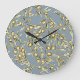 Olivengarten von Natasha Us Große Wanduhr