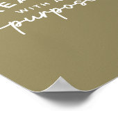 Olivengrün Elegantes Christliches Zitat Poster (Ecke)