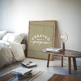 Olivengrün Elegantes Christliches Zitat Poster