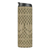 Olivengrün, handgefertigt auf Olivenboden Thermosbecher (Nach rechts gedreht)