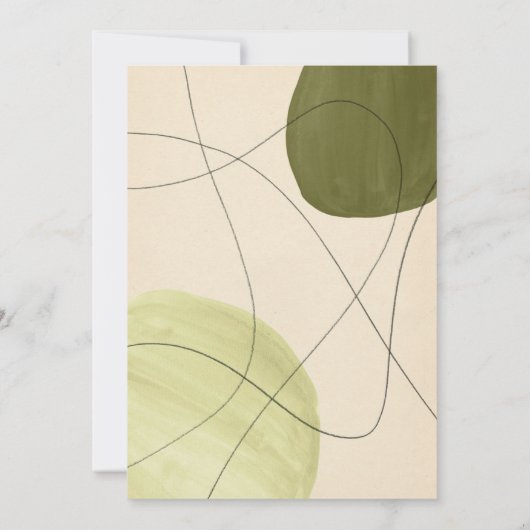 Olivengrün | Hochzeit Einladung (Rückseite)