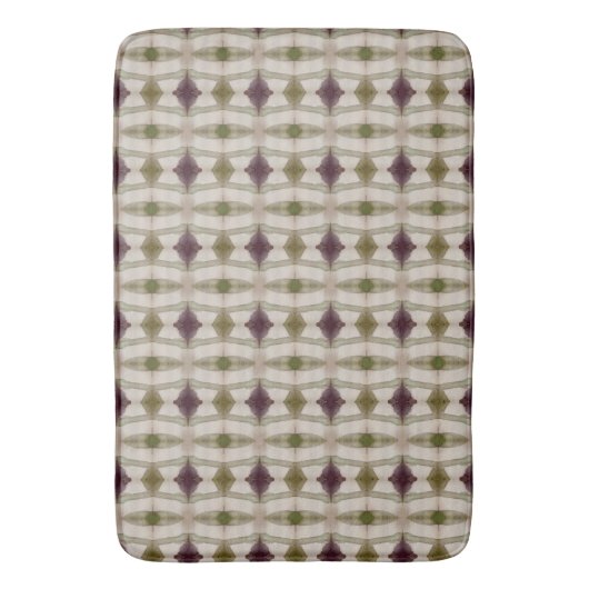 Olivengrün mit Lila Badematte (Vorderseite Vertikal)