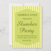 OLIVENGRÜNE PERSONALISIERTE NAME SCHLUMMERPARTY EINLADUNG (Vorderseite)