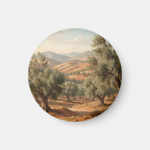 Olivenhain Rollende Hügel Toskana Landschaft Magnet