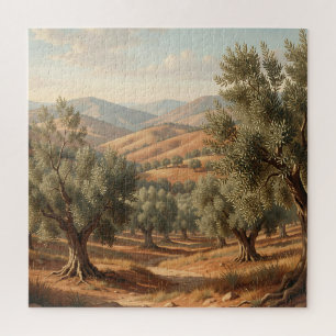 Olivenhain Rollende Hügel Toskana Landschaft Puzzle