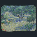 Olivenhain von Vincent Van Gogh Babydecke<br><div class="desc">Der Olivenhain von Vincent Van Gogh, Öl aus der Leinwand 1889, ist ein Landschaftsbild eines Olivenhains mit Grautöpfen und grauen Blätter auf hügeligen, sandigem Boden unter einem tiefen blauen Himmel. Das Gemälde ist in den markanten, gebrochenen Pinselstrichen der wirbelnden Bewegung in ähnlichen, kontrastreichen und fast komplementären Farben Grau, Lila, Violett,...</div>