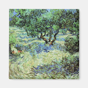 Olivenhain von Vincent van Gogh Magnet