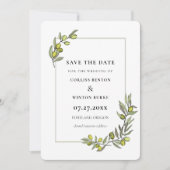 Olivenhaine bilden Save the Date eine Einladung (Vorderseite)