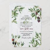 Olivenhaine Blätter Griechische Insel Hochzeit im  Einladung (Vorne/Hinten)