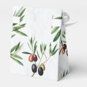 Olivenhaine Blätter Griechische Insel Hochzeit im Geschenkschachtel (Rückseite)