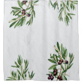 Olivenhaine Blätter Mittelmeerinsel Griechenland Duschvorhang (Vorderseite)