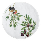 Olivenhaine Blätter Mittelmeerinsel Griechenland Keramikknauf (Vorderseite)