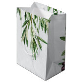 Olivenhaine Blätter Mittelmeerinsel Griechenland Mittlere Geschenktüte (Rückseite Schrägansicht)