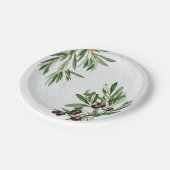 Olivenhaine Blätter Mittelmeerinsel Griechenland Pappteller (Schrägansicht)