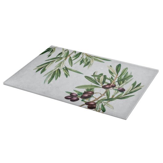 Olivenhaine Blätter Mittelmeerinsel Griechenland Schneidebrett (Ecke)