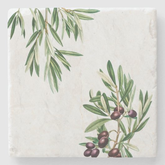 Olivenhaine Blätter Mittelmeerinsel Griechenland Steinuntersetzer (Vorderseite)
