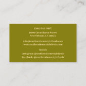 Olivenhaine gekochte Türkei Fleisch zubereitete Le Visitenkarte (Rückseite)