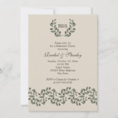 Olivenhaine Hochzeit Probe Dinner Einladung (Vorderseite)