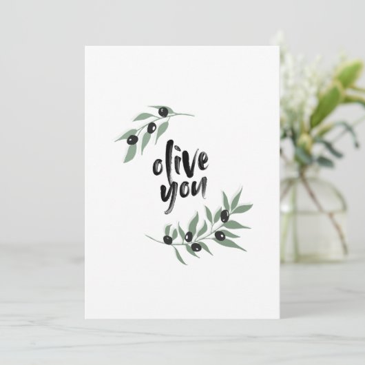 Olivenhaine | In Liebe Karte (Stehend Vorderseite)